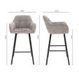 Kick Bar Stool Lynn - Grey