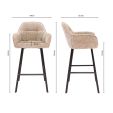 Kick Bar Stool Lynn - Champagne