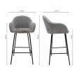 Kick Bar stool Mats - Grey