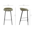 Kick Bar Stool Riga - 70cm - Green