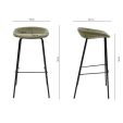Kick Bar Stool Riga - 80cm - Green