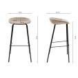 Kick Bar Stool Riga - 80cm - Taupe