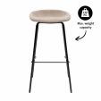 Kick Bar Stool Riga - 80cm - Taupe