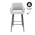 Kick Bar Stool Yoni - Grey
