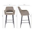Kick Bar Stool Yoni - Taupe