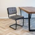 KICK IVY Tubular Frame Chair - Dark Grey