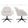 Kick swivel armchair Lux - Champagne