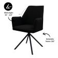 Kick swivel chair Alex - Black
