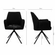 Kick swivel chair Alex - Black