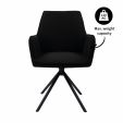 Kick swivel chair Alex - Black