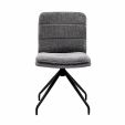 Kick swivel chair Aron - Dark Grey