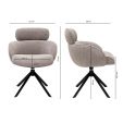 Kick swivel chair Kian - Grey
