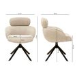 Kick swivel chair Kian - Champagne