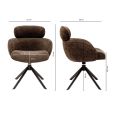 Kick swivel chair Kian - Taupe