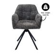 Kick swivel chair Luc - Dark Grey