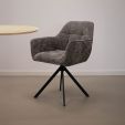 Kick swivel chair Luc - Dark Grey