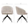 Kick swivel chair Merle - Champagne