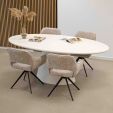 Kick swivel chair Nori - Champagne
