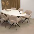 Kick swivel chair Nori - Champagne