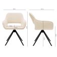 Kick swivel chair Nori - Crème