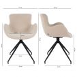 Kick swivel chair Novi - Beige
