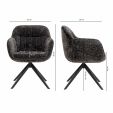 Kick swivel chair Stan - Dark Grey