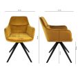 Kick swivel chair Tom - Gold
