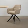Kick swivel chair Tom - Champagne