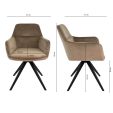 Kick swivel chair Tom - Taupe