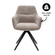 Kick swivel chair Tom Texture - Taupe