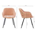 Kick dining chair Arda - Pink