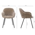 Kick dining chair Arda - Taupe