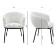 Kick Duke Dining Chair - Black/White - Black/white melange