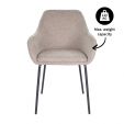 Kick dining chair Guus - Taupe