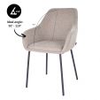 Kick dining chair Guus - Taupe