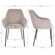 Kick dining chair Guus - Taupe