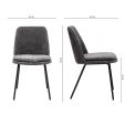 Kick dining chair Jet - Dark Grey