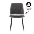 Kick dining chair Jet - Dark Grey