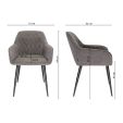 Kick dining chair Jip - Dark Grey
