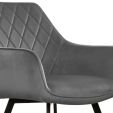 KICK KARL Velvet Dining Chair - Dark Grey