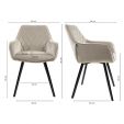 KICK KARL Velvet Dining Chair - Champagne