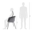 Kick Kate Dining Chair - Anthracite - Antraciet