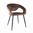 Kick Lenn Dining Chair - Velvet - Taupe