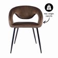 Kick Lenn Dining Chair - Velvet - Taupe