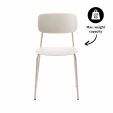 Kick dining chair Lio - Ivory