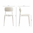 Kick dining chair Lio - Ivory