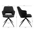 Kick dining chair Nora - Black