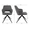 Kick dining chair Nora - Grey