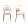 Kick dining chair Yuka - Champagne