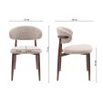 Kick dining chair Yuka - Taupe